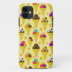 Colourful Cartoon Ice Cream Cones iPhone 11 Case