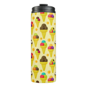 Colourful Cartoon Ice Cream Cones Thermal Tumbler