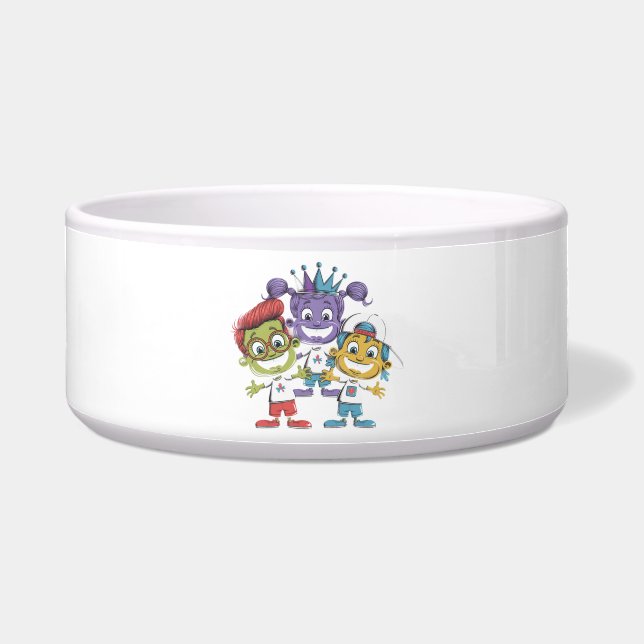 Colourful Cartoon Kids with Playful Expressions (Front)