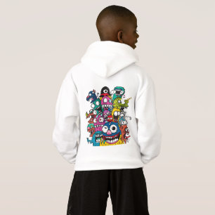 Colourful Cartoon Monster Doodle Hoodie