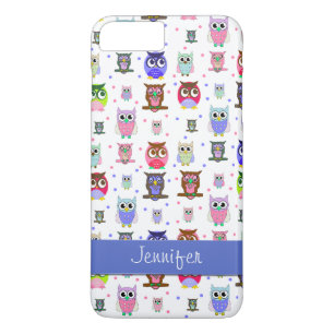 Colourful Cartoon Owls iPhone 7 Plus Case