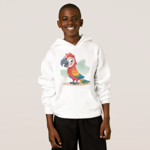 Colourful Cartoon Parrot Character T-Shirt Design