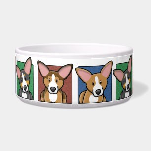 Colourful Cartoon Pembroke Welsh Corgis