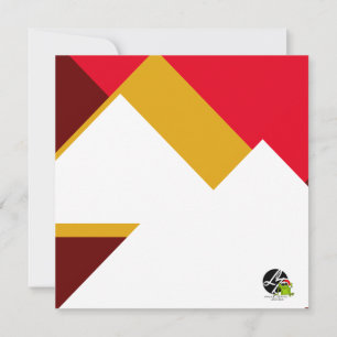 Colourful Cartoon Santa Christmas Flat Card