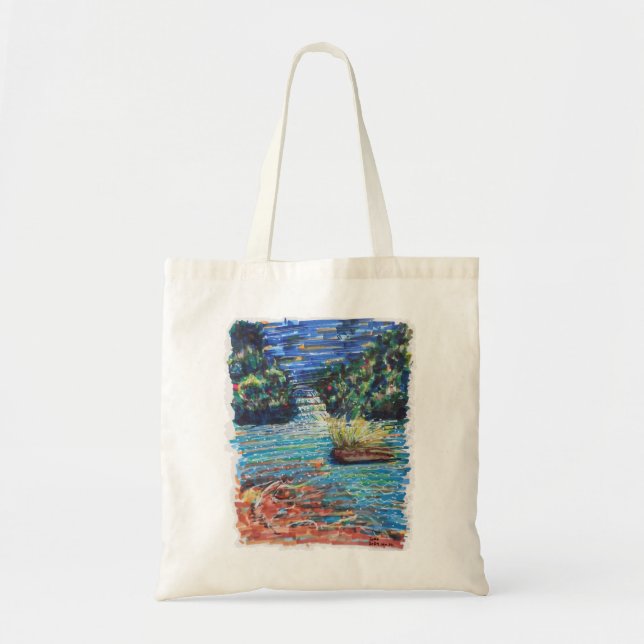 Colourful Cascade Tote Bag (Front)