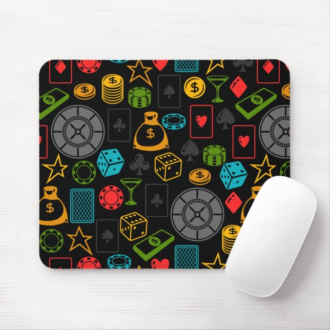 Colourful Casino Icons     Mouse Pad (With Mouse)