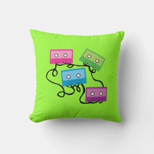 Colourful Cassette Tapes Cushion