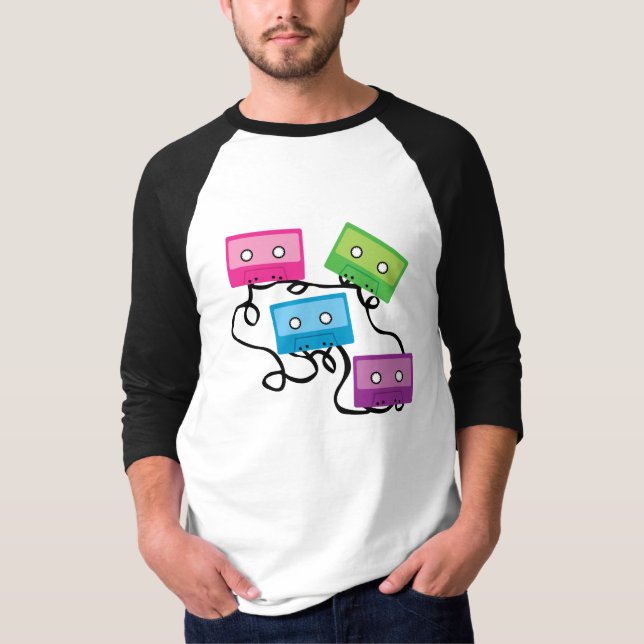 Colourful Cassette Tapes T-Shirt (Front)