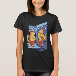 Colourful Cat At Gym Vintage Realistic Cat Gym Mir T-Shirt