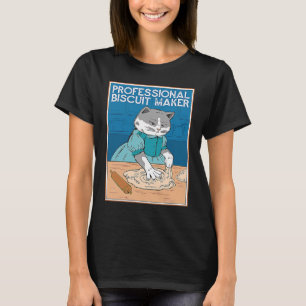Colourful Cat Biscuit Maker Realistic Baker Cat V T-Shirt