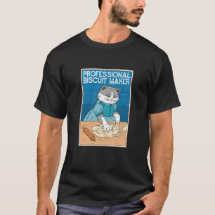 Colourful Cat Biscuit Maker Realistic Baker Cat Vi T-Shirt