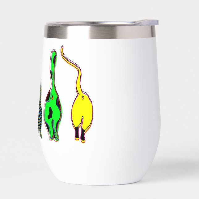 Colourful Cat Butts (Left)