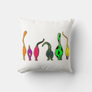 Colourful Cat Butts Cushion