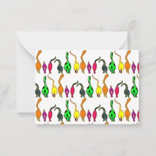 Colourful Cat Butts Pattern Card