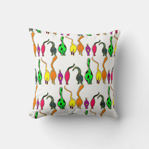 Colourful Cat Butts Pattern Cushion