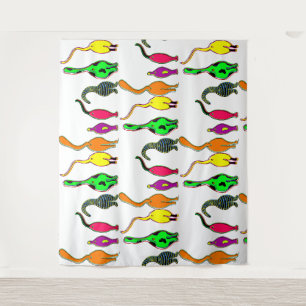 Colourful Cat Butts Pattern Tapestry
