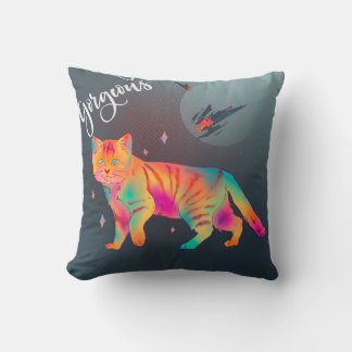 Colourful Cat clipart Cushion