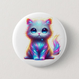 Colourful Cat Delight 6 Cm Round Badge