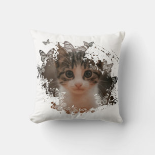 Colourful Cat Design Cushion