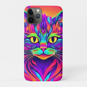 Colourful Cat Head Artwork iPhone 11 Pro Case