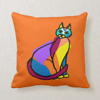 Colourful Cat Hero Cushion