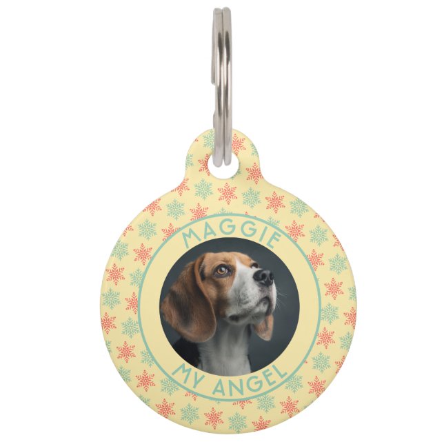 Colourful Cat Lover Present Christmas  Pet Tag (Front)