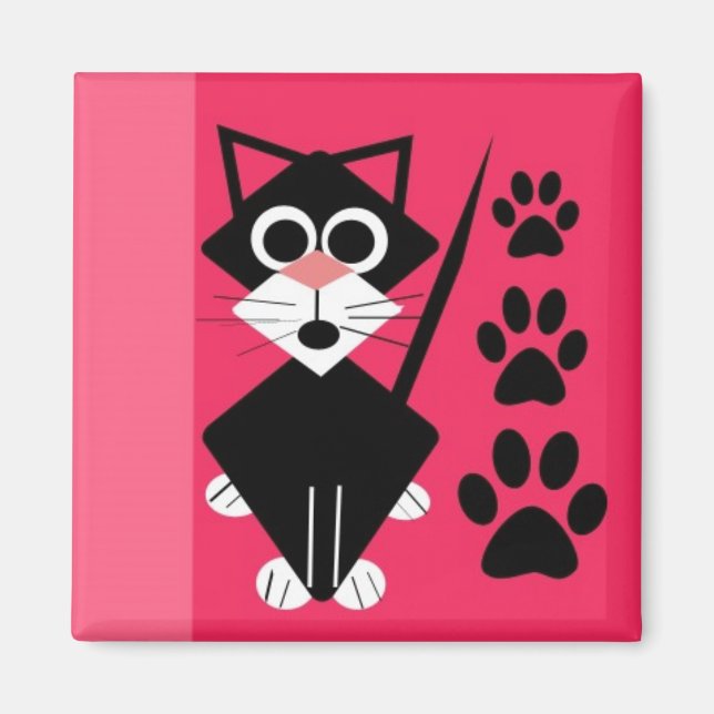 Colourful Cat Magnet (Front)