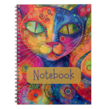 Colourful Cat Notebook