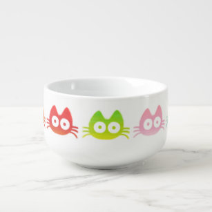Colourful Cat Soup Mug