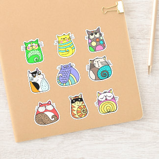 Colourful Cat Sticker Pack
