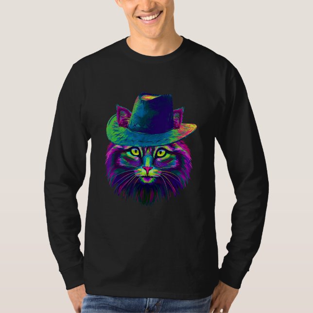 Colourful Cat T-Shirt (Front)