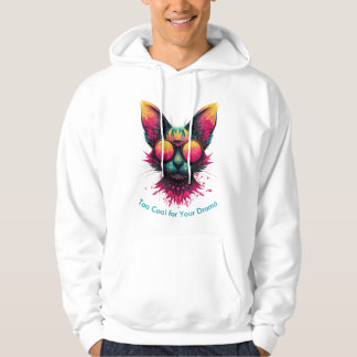 Colourful Cat with Glasses Men's Hoodie