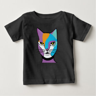 Colourful Cat Woman Illustration Baby T-Shirt