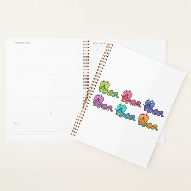 Colourful Caterpillar Characters Fun Whimsical Planner (Creator Uploaded)