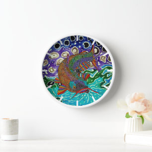 Colourful Catfish Clock