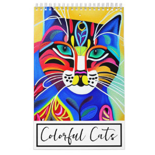 Colourful cats calendar