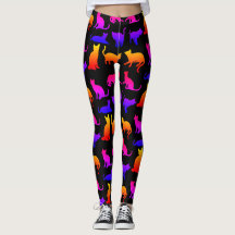 Colourful Cats Design Leggings