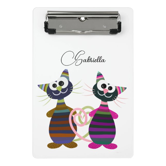 Colourful cats mini clipboard (Front)