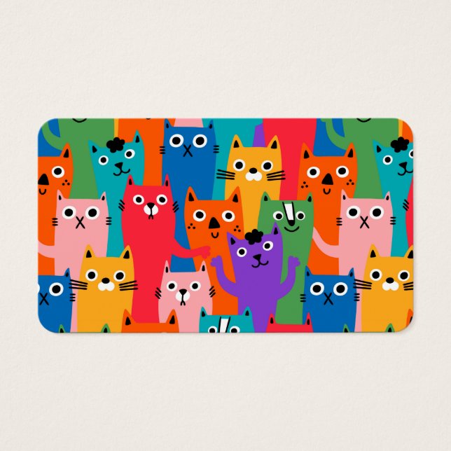 Colourful cats pattern (Front)
