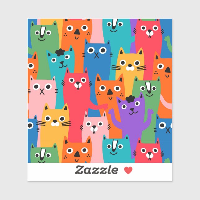 Colourful cats pattern (Sheet)