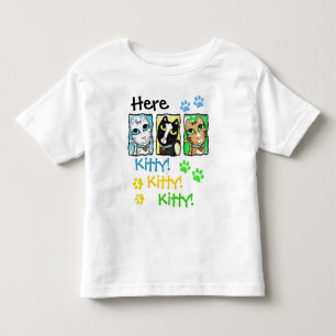 Colourful Cats Triptych T-Shirt