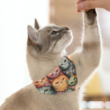 Colourful Cats Whimsical Doodle