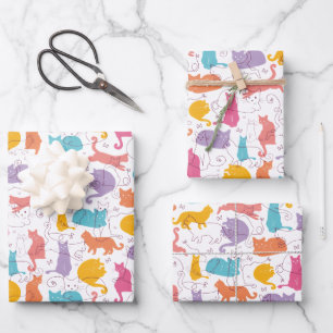 Colourful Cats Wrapping Paper