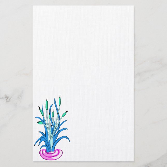 Colourful Cattails 2 Stationery (Front)