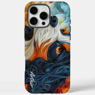 Colourful Cavalier King Charles Portrait iPhone 16 Pro Max Case