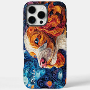 Colourful Cavalier King Charles Portrait iPhone 16 Pro Max Case