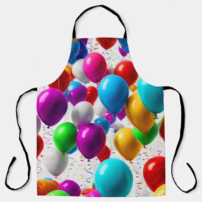 Colourful Celebration Balloon Design Apron (Front)