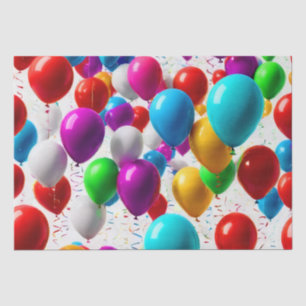 Colourful Celebration Balloon Design Tissue Paper