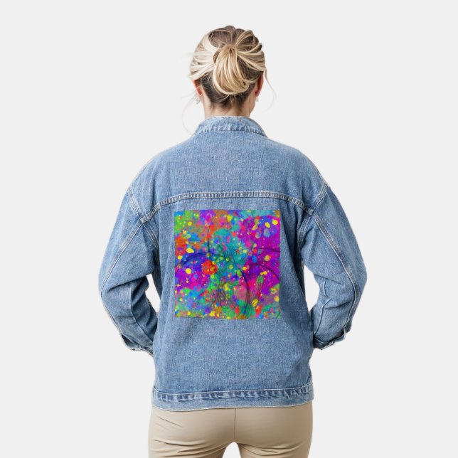 Colourful Celebration Denim Jacket (Model)