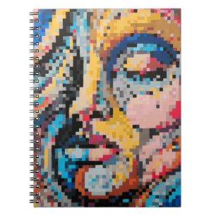 Colourful Celebration in Pixel Style Notebook
